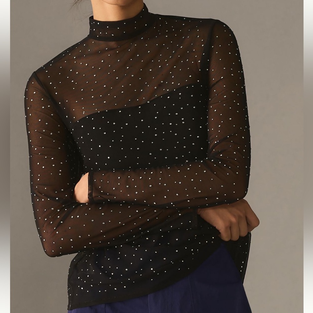 💜Firm Price💜 Eva Franco Starlight long sleeve sheer tunic - Picture 7 of 13